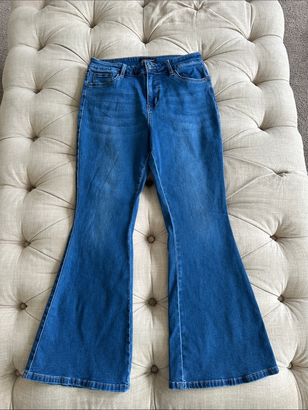 Flying banana Blue High-Rise Flare Jeans
